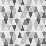 Gray Banners Marching - Fitted Crib Sheet - Monochrome Mini-Triangles - Olli+Lime